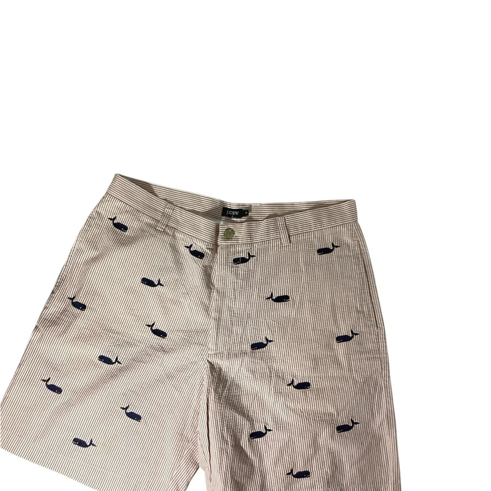 J. Crew Striped Shorts with Whale Embroidery Size 36